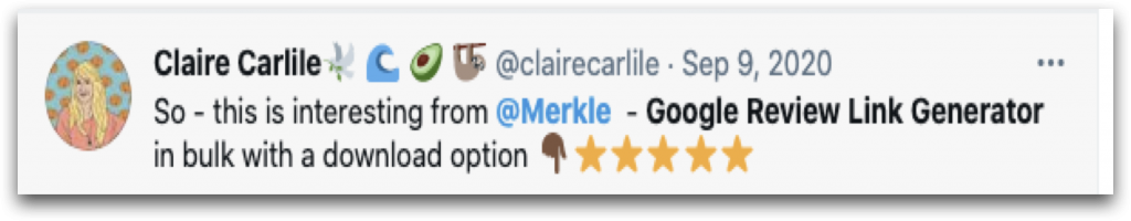 Merkle Google Review Link Generator