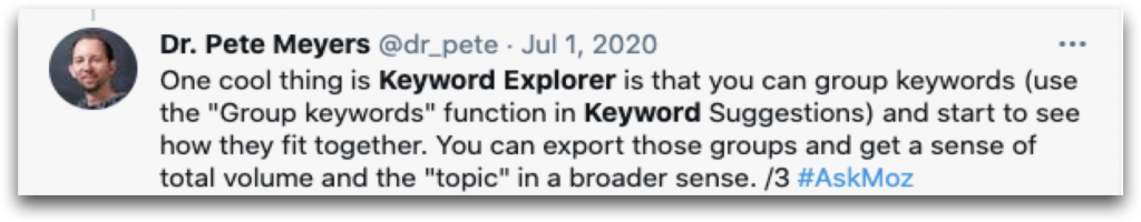 Moz Keyword Explorer