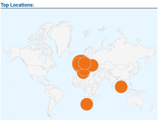 top locations heatmap