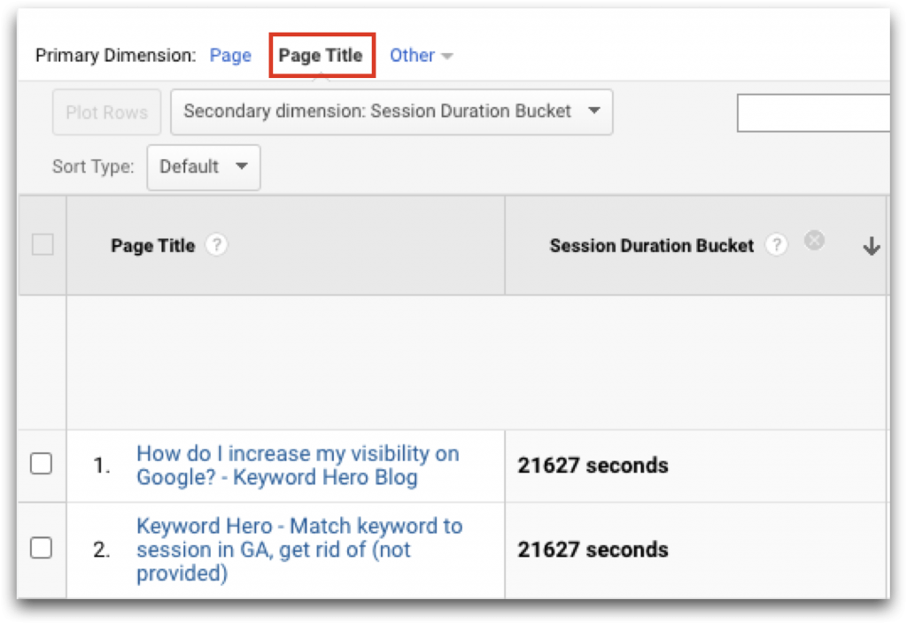 session duration bucket