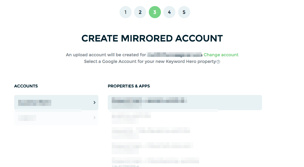create mirrored account with Keyword Hero