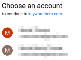 choosing between two google accounts