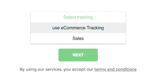 selecting a goal or conversion to track in Keyword Hero